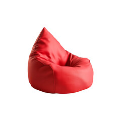 Red Leather Beanbag Chair Modern Furniture Design Comfortable Seating