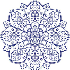 Beautiful flower art and mandala vector design