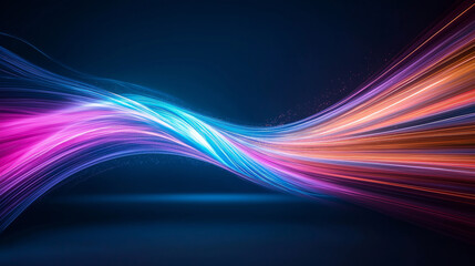 Abstract art illuminated by vibrant lasers creating a dynamic interplay of color and light in a dark space