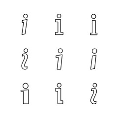 Info sign icon set. about us icon vector. Faq icon