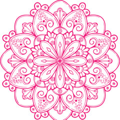 Beautiful flower art and mandala vector design
