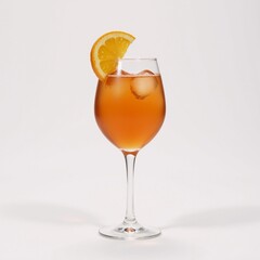 Refreshing Aperol Spritz cocktail on white background - vibrant summer drink for parties and relaxation Vivid Aperitivo