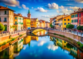 Fototapeta premium Charming Ponte alle Grazie & Venice: Tilt-Shift Italy Travel Vlog Still