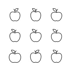 Apple icon set. Apple vector icon. apple symbols for your web design.