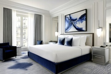 Elegant Parisian Hotel Room Bedroom Suite Decor
