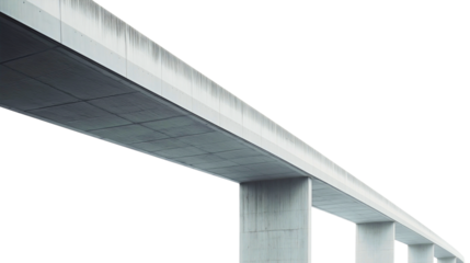 Modern Elevated Concrete Bridge Architectural Design in Urban Landscape