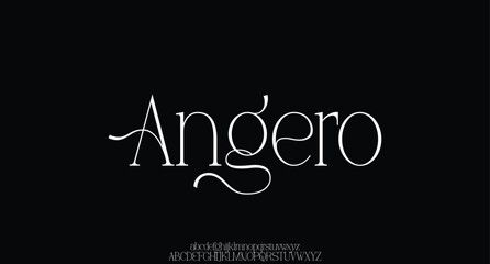 Modern luxury beauty font alphabet logo. Typography beautiful minimal elegant classic letter serif fonts fashion wedding vintage retro logos. vector illustration
