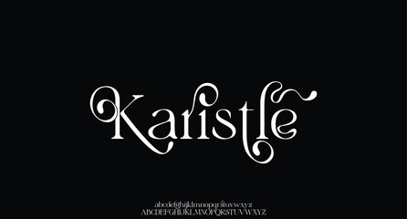 Elegant alphabet letters font logo classic minimal fashion designs. Typography modern sans fonts and number for logo brand. vector illustration
