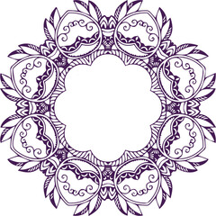Beautiful flower art and mandala vector design