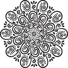 Beautiful flower art and mandala vector design