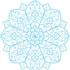 Beautiful flower art and mandala vector design