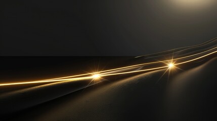 Abstract representation of light trails on a dark surface, evoking motion and depth.