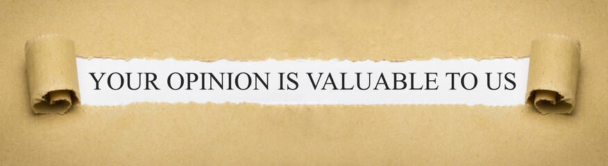 Your opinion is valuable to us