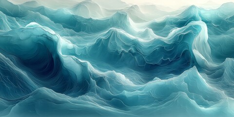 Obraz premium Abstract Flow of Ocean Waves Capturing Nature's Dynamic Beauty