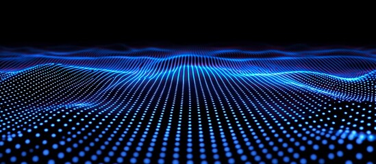 Abstract blue background with dots and lines in technology style vector presentation design concept style for internet network connection data, 