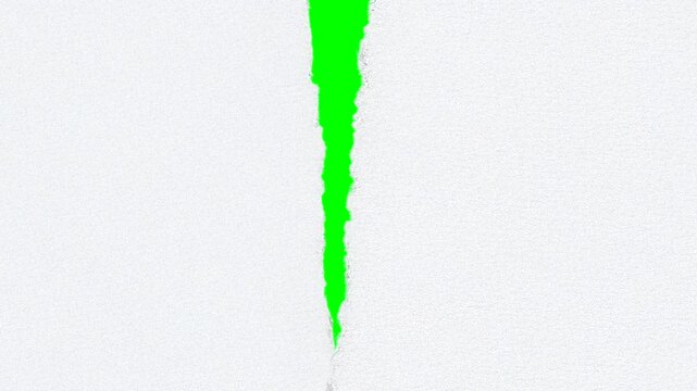 Realistic paper tear revealing green screen for video editing