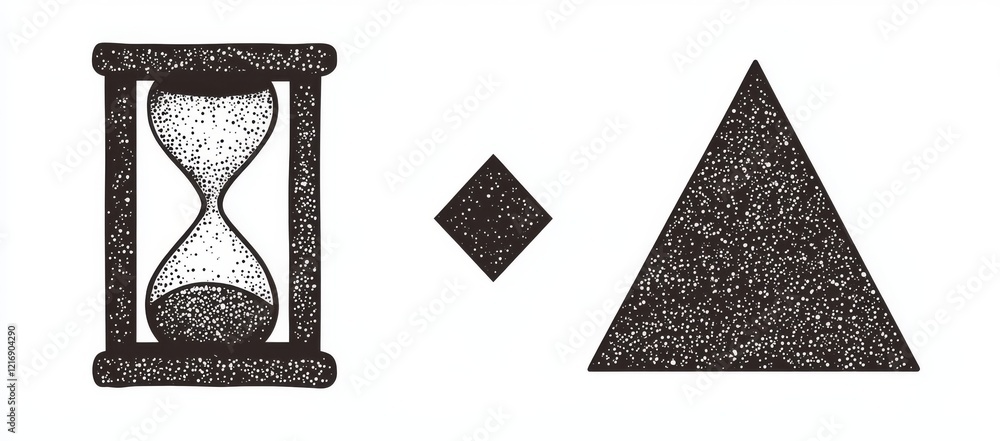 Poster glitchy geometric shape. logo corrupted by noise. trendy flaw and error forms. distorted view. rough