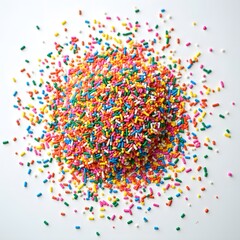 confetti on white background