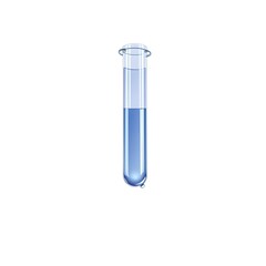 Test tube with blue liquid