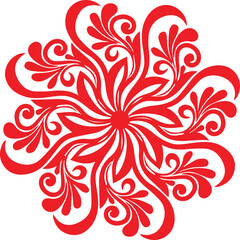 Beautiful flower art and mandala vector design