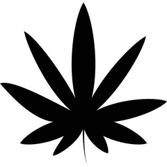 Simple vector icon cannabis