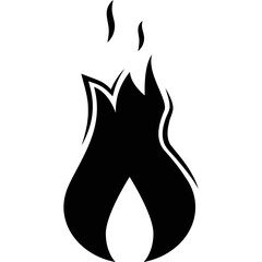 Simple vector icon fire
