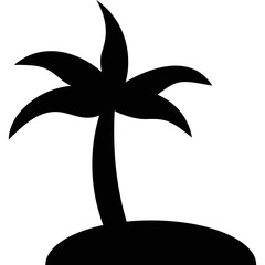 Simple vector icon island
