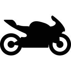 Simple vector icon motorcycle