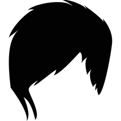 Simple vector icon female hairstyle
