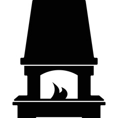 Fototapeta premium Simple vector icon fireplace 