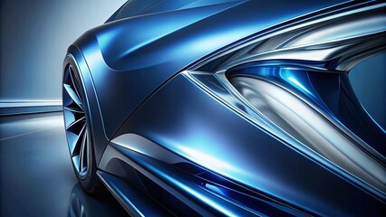 Elegant Futuristic Shape: Abstract Geometric Design with Copy Space
