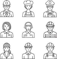 Profession Icons Set