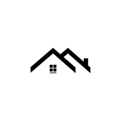 simple house roof logo