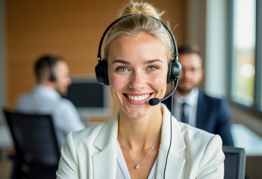 Operatrice e operatore call center