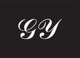 Obraz premium GY letter logo and initial logo design
