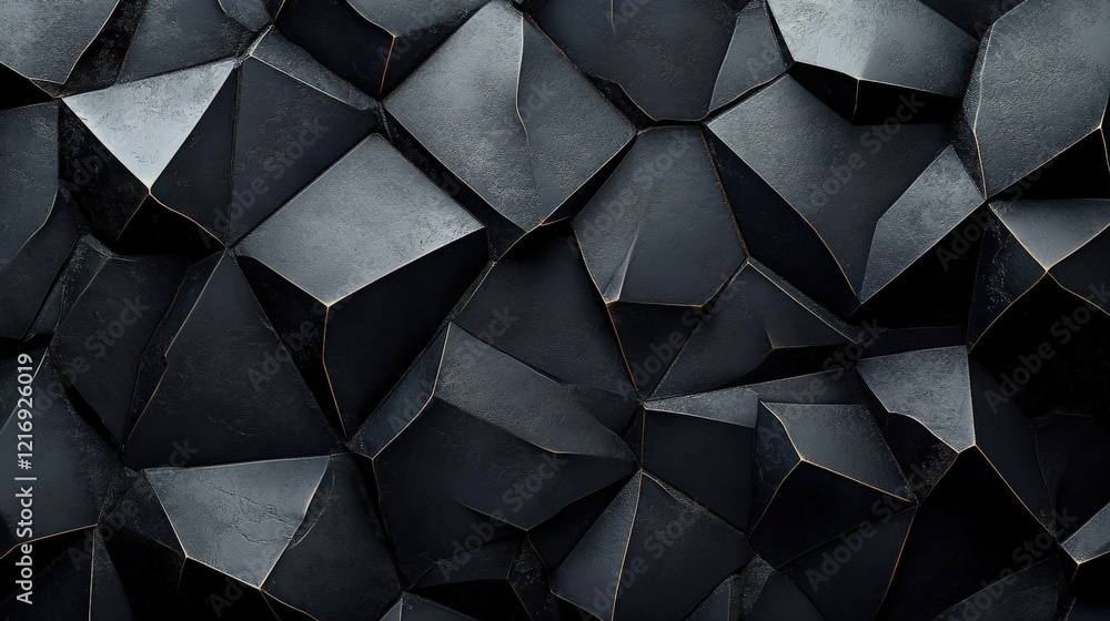 Poster abstract faceted texture with rich dark tones and sharp geometric forms suitable for modern design p