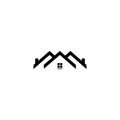 simple house roof logo