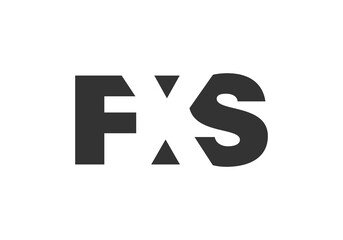 FXS logo design. Initial letter F X S bold font style for tech startups, consulting, corporate branding. Creative company name, headlines typography identity, trendy logotype.