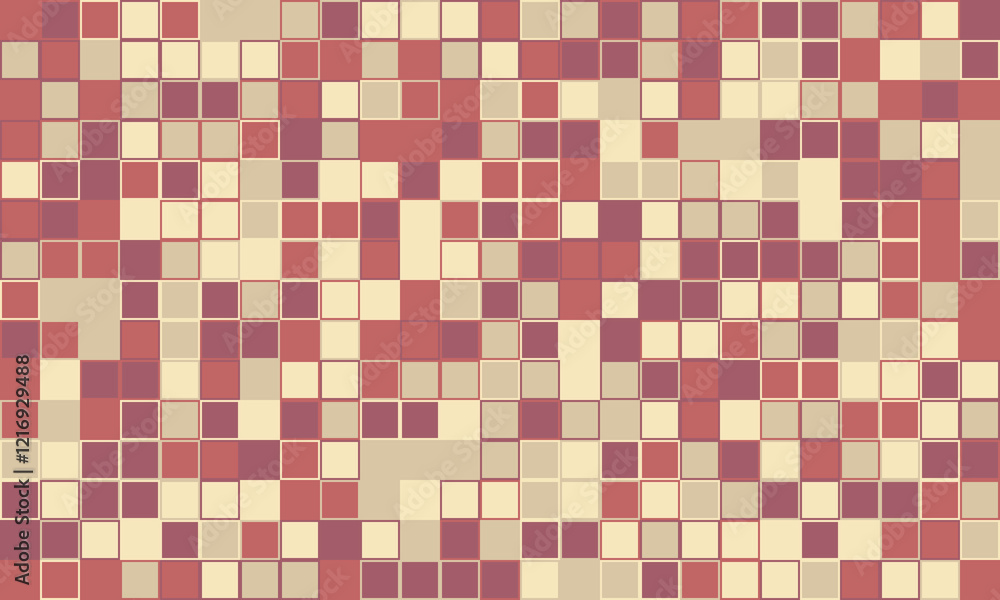 Poster textured cube pattern with colourful tiles and elegant symmetry. ideal for graphic design projects, 