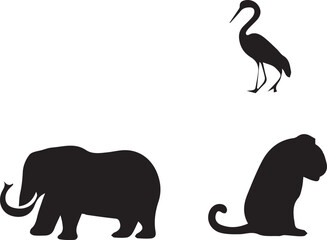 silhouette of animals