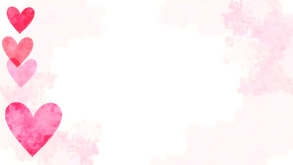 Romantic watercolor heart design with soft pink tones and a blank space for your text, perfect for Valentine's Day cards, love letters, and wedding invitations. Selective focus