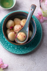 Tang yuan rice dumpling balls for Chinese lunar New year celebration