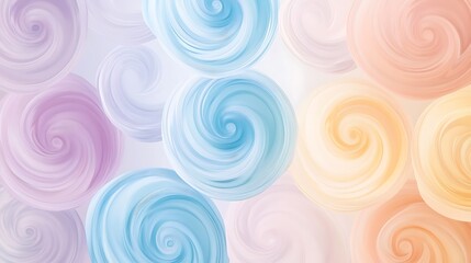 Soft pastel swirls in seamless loops.