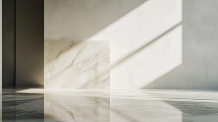 A minimalist photo of a single marble tile with a polished surface picture