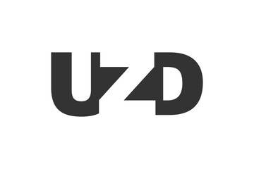 UZD logo design. Initial letter U Z D bold font style for tech startups, consulting, corporate branding. Creative company name, headlines typography identity, trendy logotype.