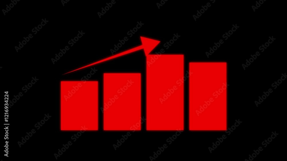 Poster abstract business graph chart icon financial business diagram charts and stock graph chart icon anim