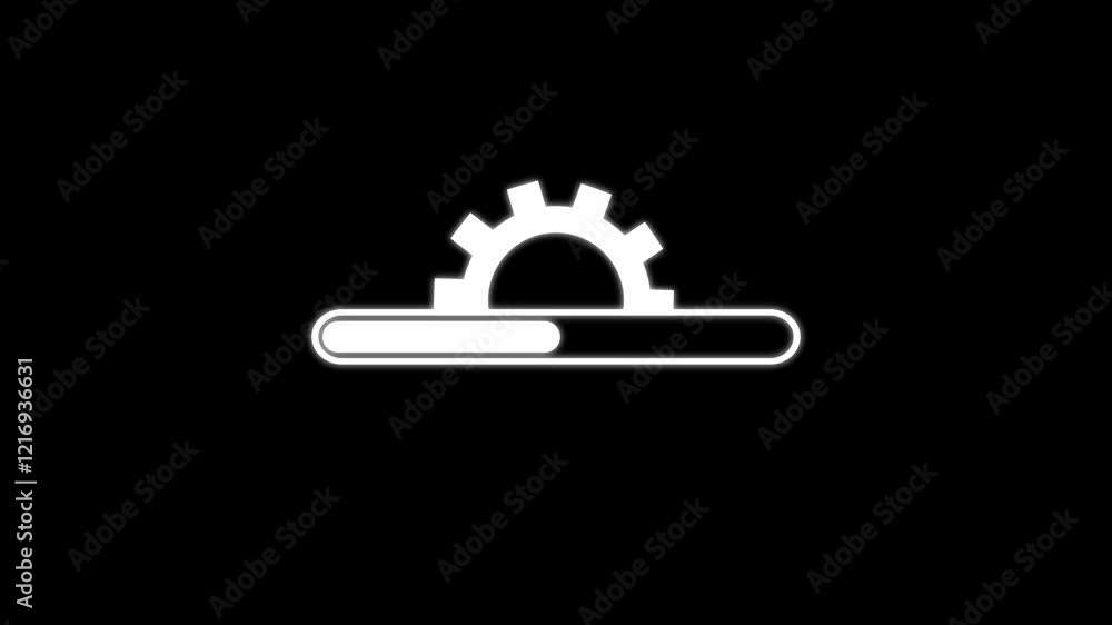Aufkleber system update icon isolated . system operations icon set with gear sign.