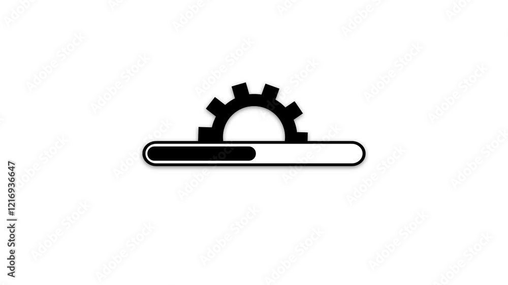 Aufkleber system update icon isolated . system operations icon set with gear sign.