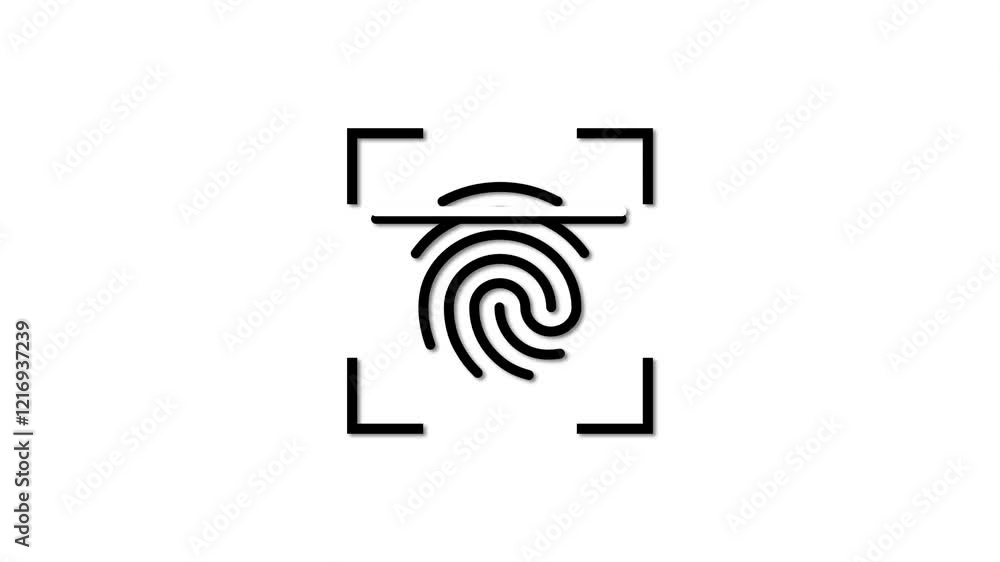Poster identity verification duo-color line icon. human identity icon isolated .