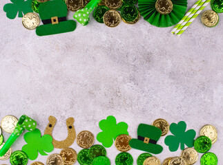 St. Patricks Day background with shamrock